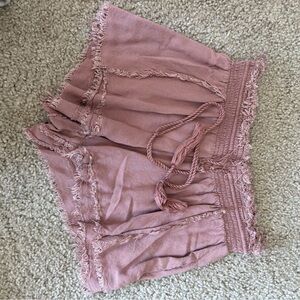 Hippie Laundry Dusty Pink Textured Shorts